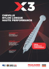 X3 Cheville nylon longue haute performance
