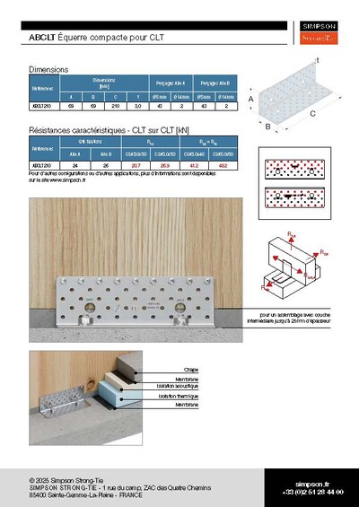 ABCLT Équerre compacte pour CLT