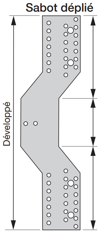 Sabot déplié