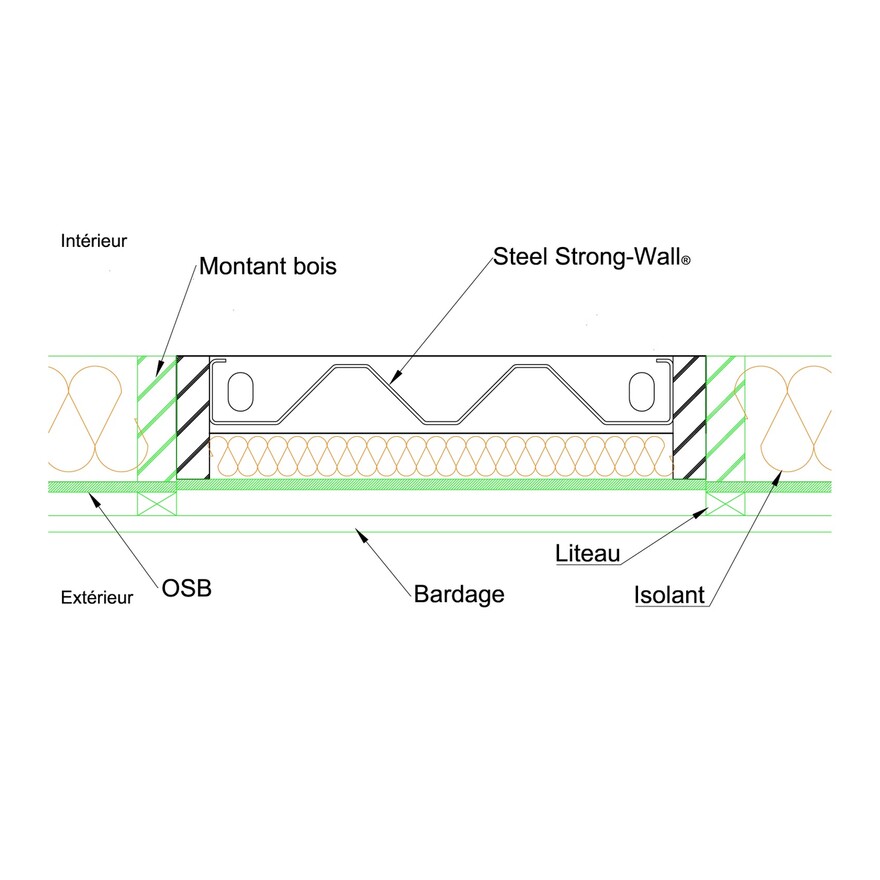 SSW integration with timber wall