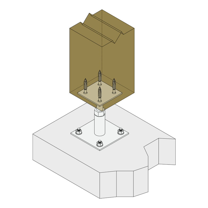 Vis à Béton -  : Accessoires Bois pas cher, Vis Inox, support  poteau pied réglable, quincaillerie bois et dérivés à prix discount