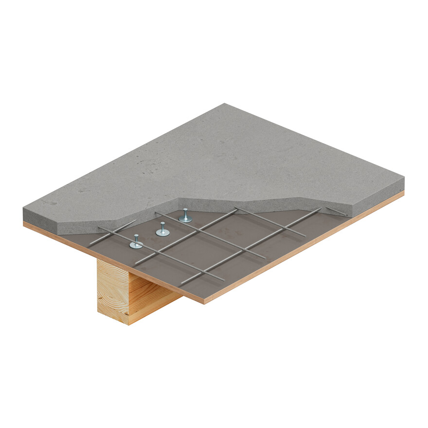 F_FM-CT8x120_InstPho_RI_Instld_Concrete-TimberCompositeConnector-GlulamBeamGL24-PerspectiveView_EU_C0