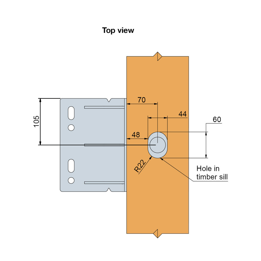 FOB installation image top view